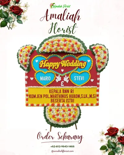 Karangan Papan Bunga Pernikahan di Mekar Bhuwana